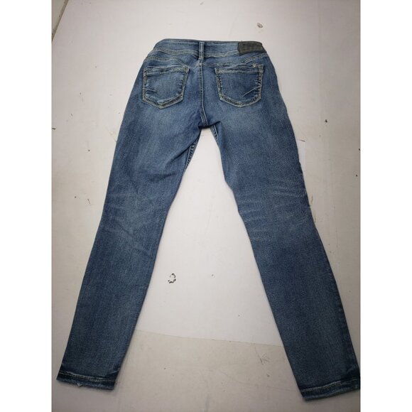 Silver Jeans Co. Elyse Skinny Ankle Size W25/L27 Medium Wash Denim Blue Jeans - Picture 11 of 16